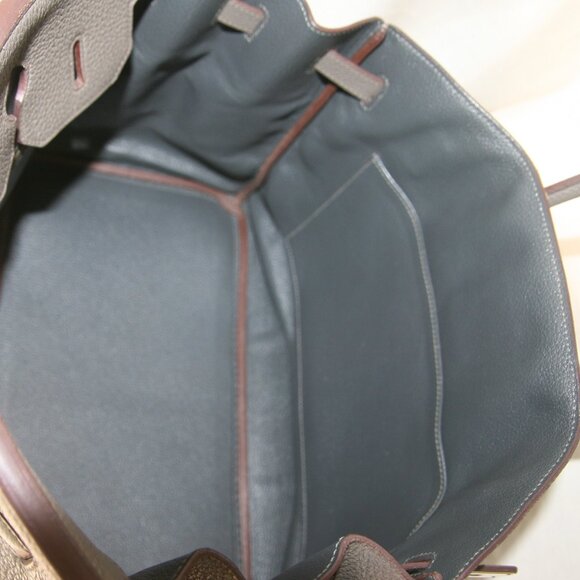 HERMES BIRKIN 35 ETAIN CLUB CLEMENCE-3 COLOR PERMABRASS HARDWARE-100% AUTHENTIC - Picture 9 of 15